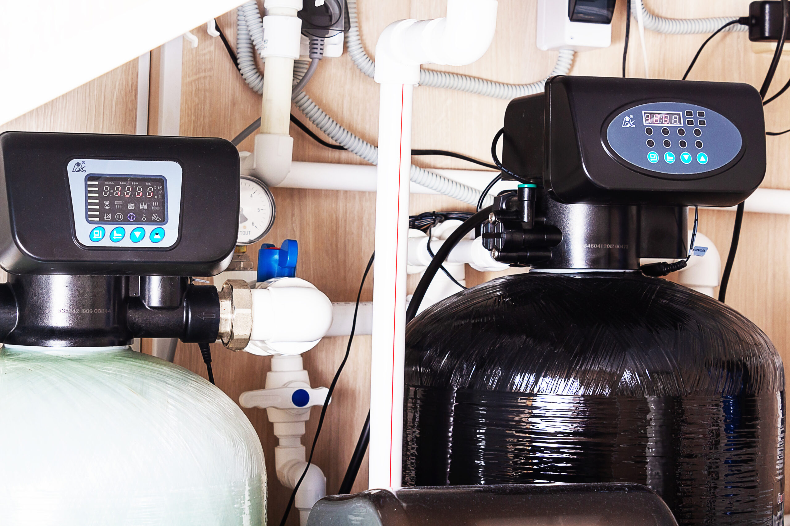 home water filter softener system. water purification.